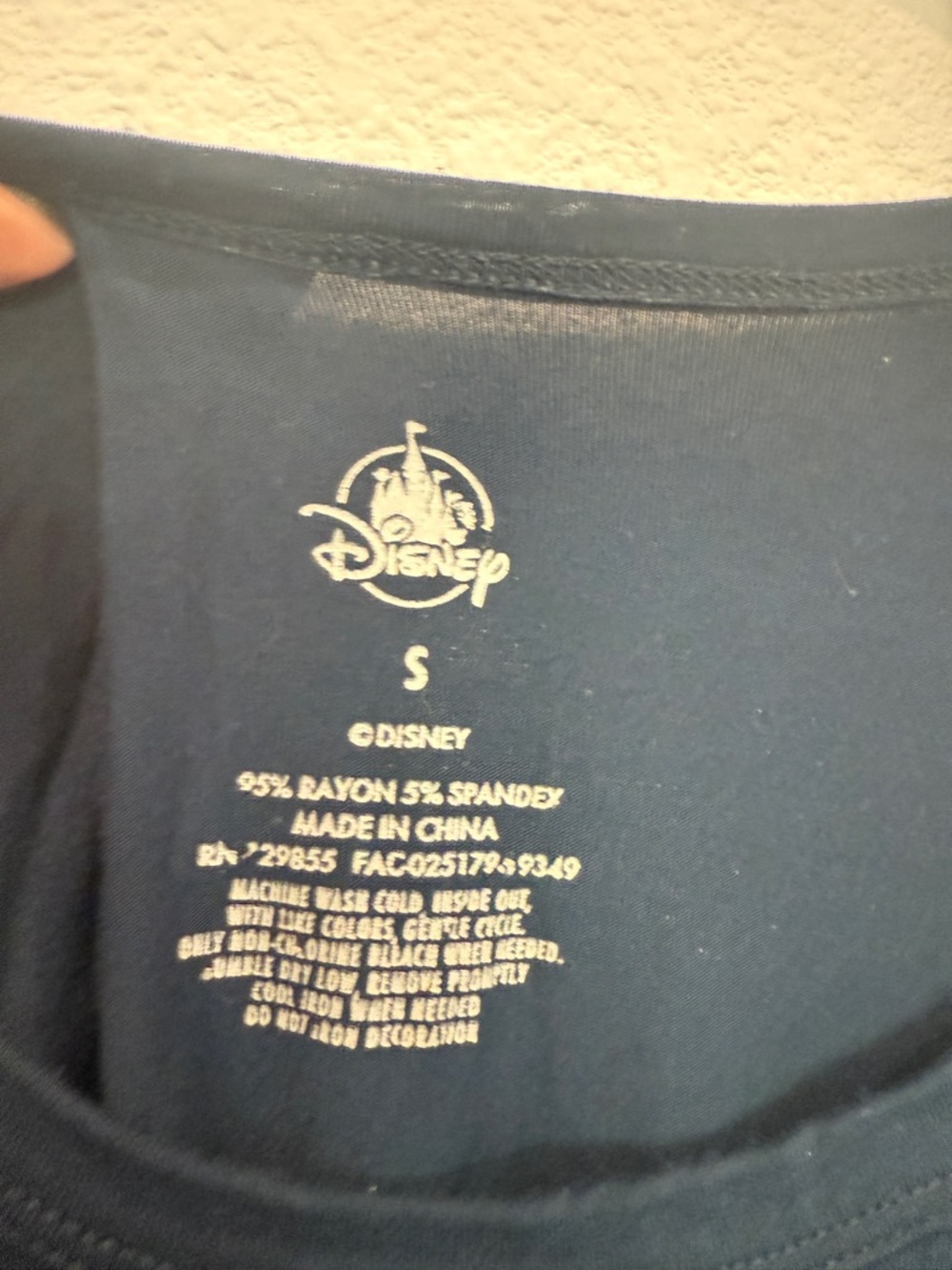Disneyland 65th Anniversary Navy Blue Top Size Small Retro Happiest Place - Picture 3 of 7